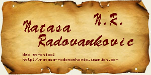 Nataša Radovanković vizit kartica